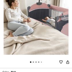 5 In 1 Bedside Sleeper, Playpen, Changing Table, Bassinet 