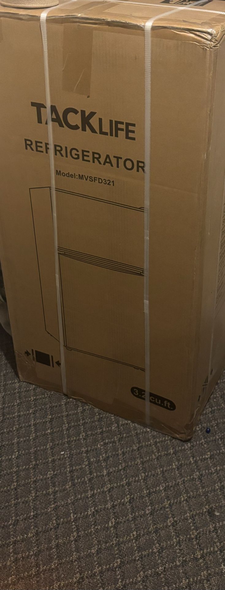 Black mini fridge