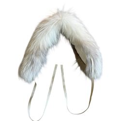 Balmain Vintage Suede Tassels Fur Neck Wrap Scarf Unisex