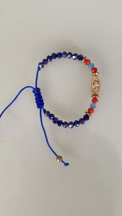 Pulsera de crystal con Imagen de la virgen de Guadalupe 