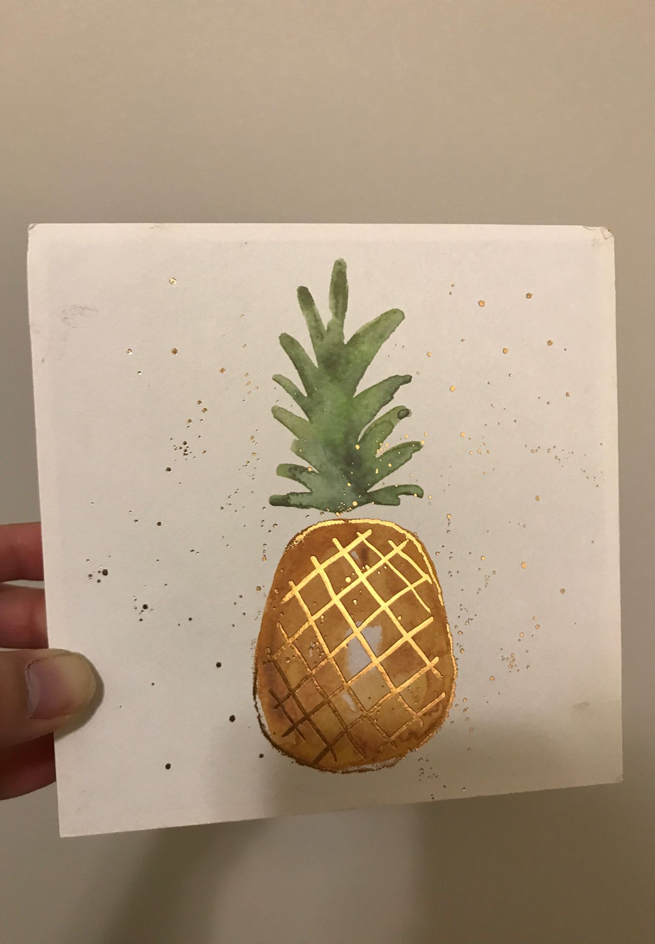 Farmhouse - Painting Pineapple Gold print (wood frame!!!)