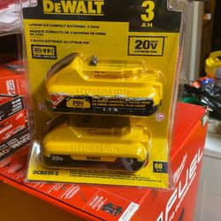 Dewalt Lithium Ion Battery-2 Pack 3 AH New