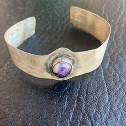 Vintage Amethyst Cuff Bracelet