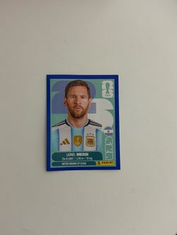 Ficha Panini “Lionel Messi”(Borde Azul)