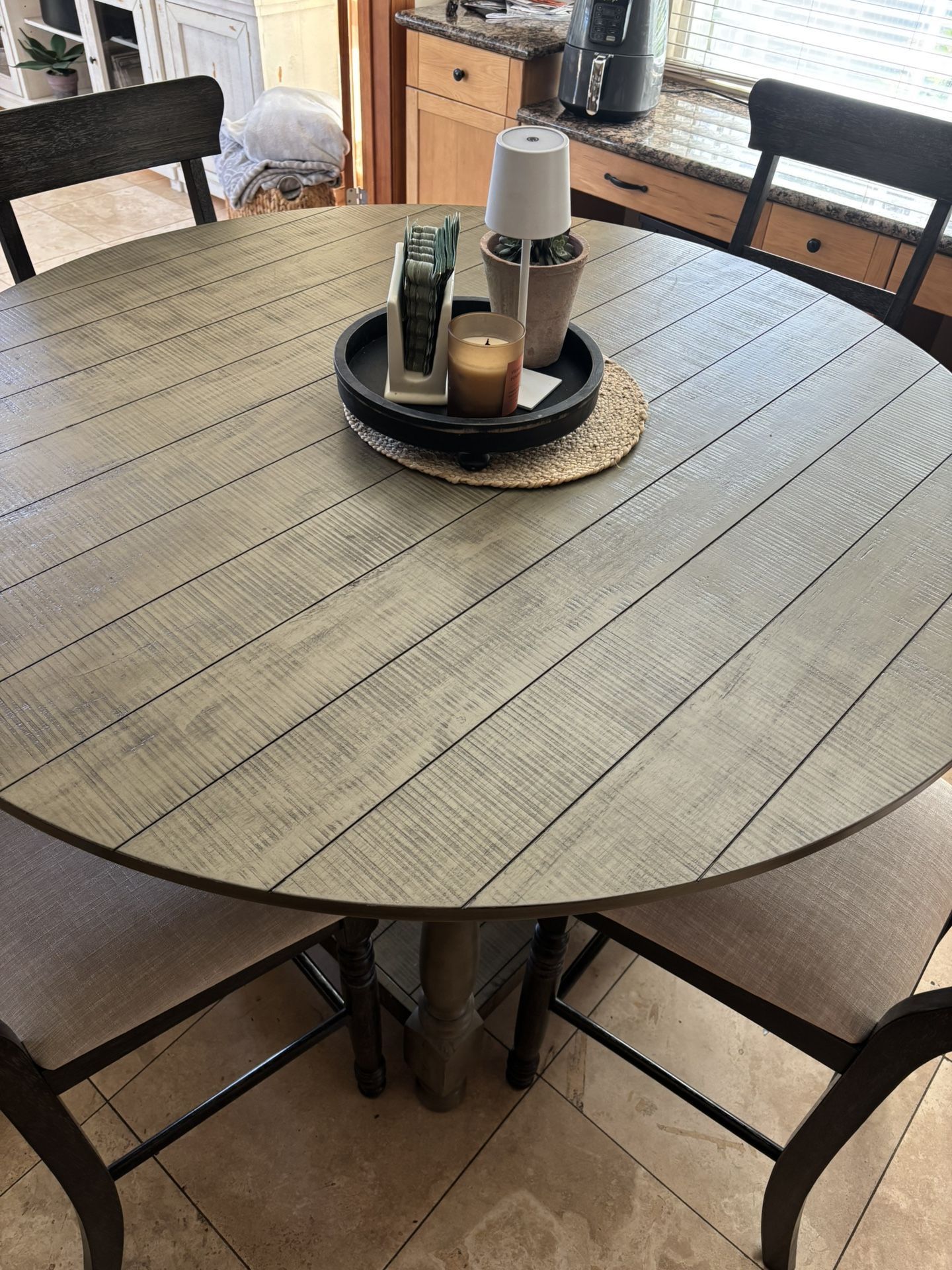 Wood Bar Height Kitchen /dining Room Table