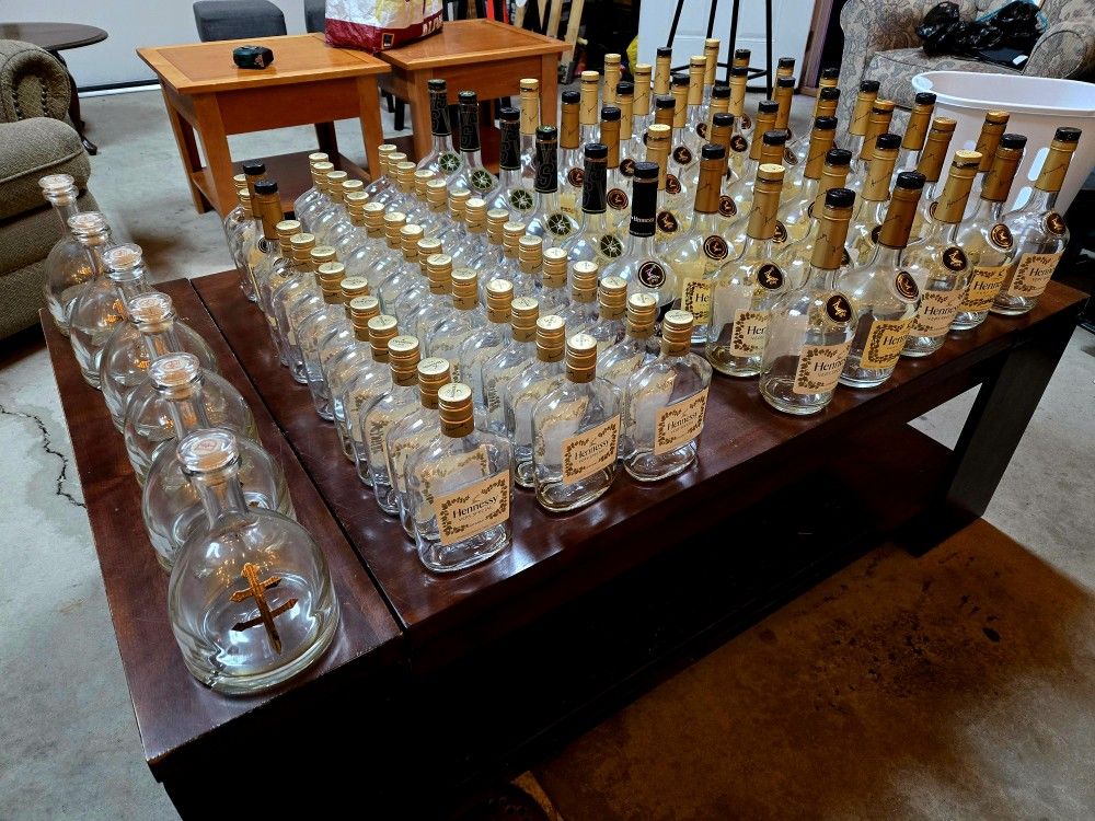 Hennessy/Deucé Bottles (EMPTY) 5TH & Pint Sizes
