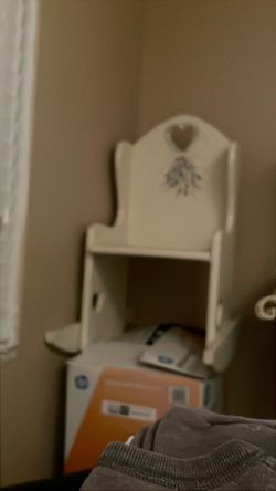 Vintage wooden rocking chair for child handpainted