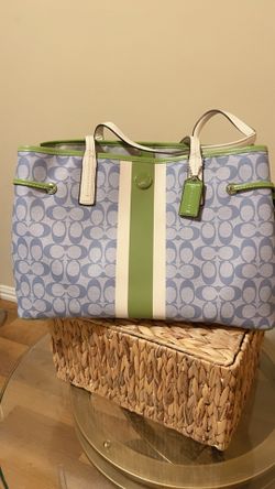 Coach Signature Stripe Carryall Tote