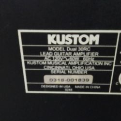 Kustom Lead Guitar Amp