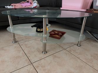 Glass center table
