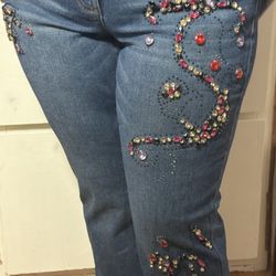 Rhinestone Jeans Size 10