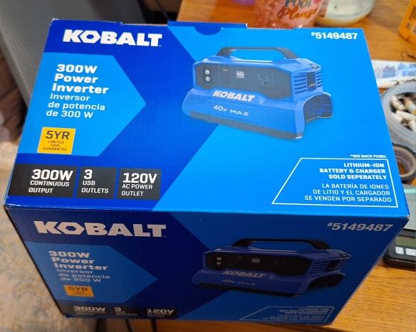 Kobalt 300-Watt Battery Operated Power Inverter