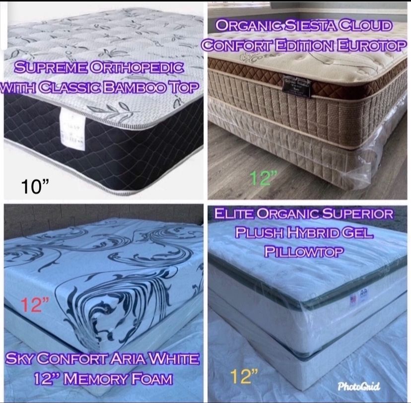 Queen Size Good Quality Mattresses, Available with or without Boxspring