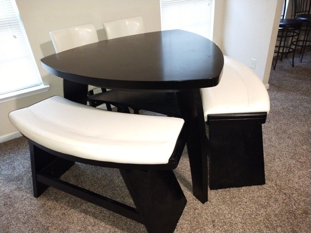 2 Swivel And 2 Bench Seats Dining Set