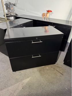 Black Two Drawer Lateral File