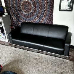 Black “Leather” Couch 