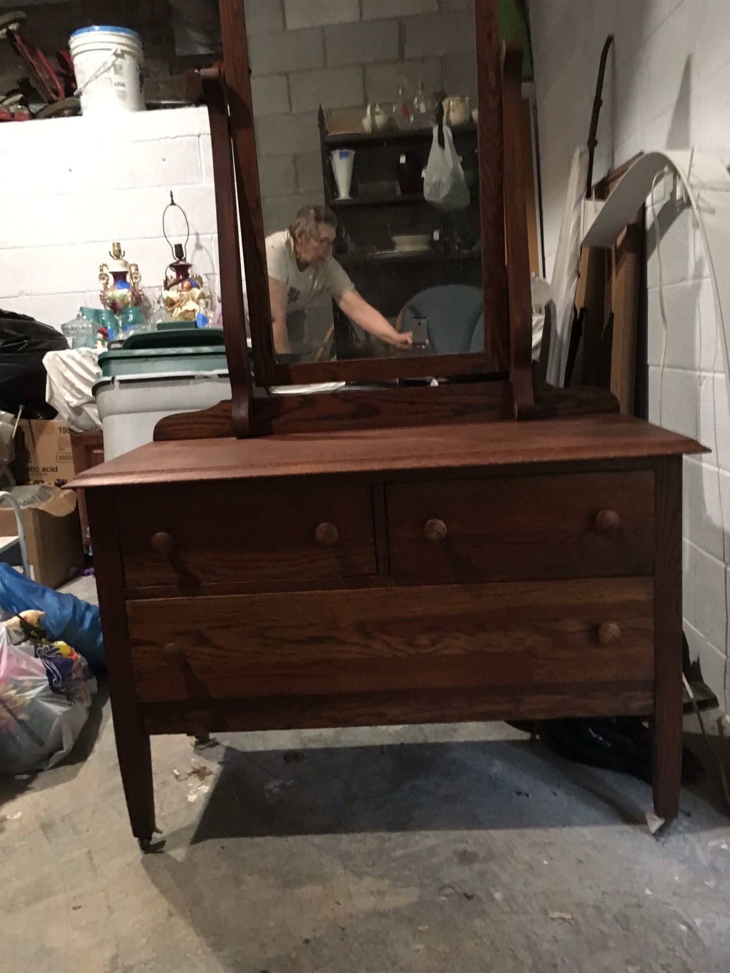 Antique low boy styled dresser