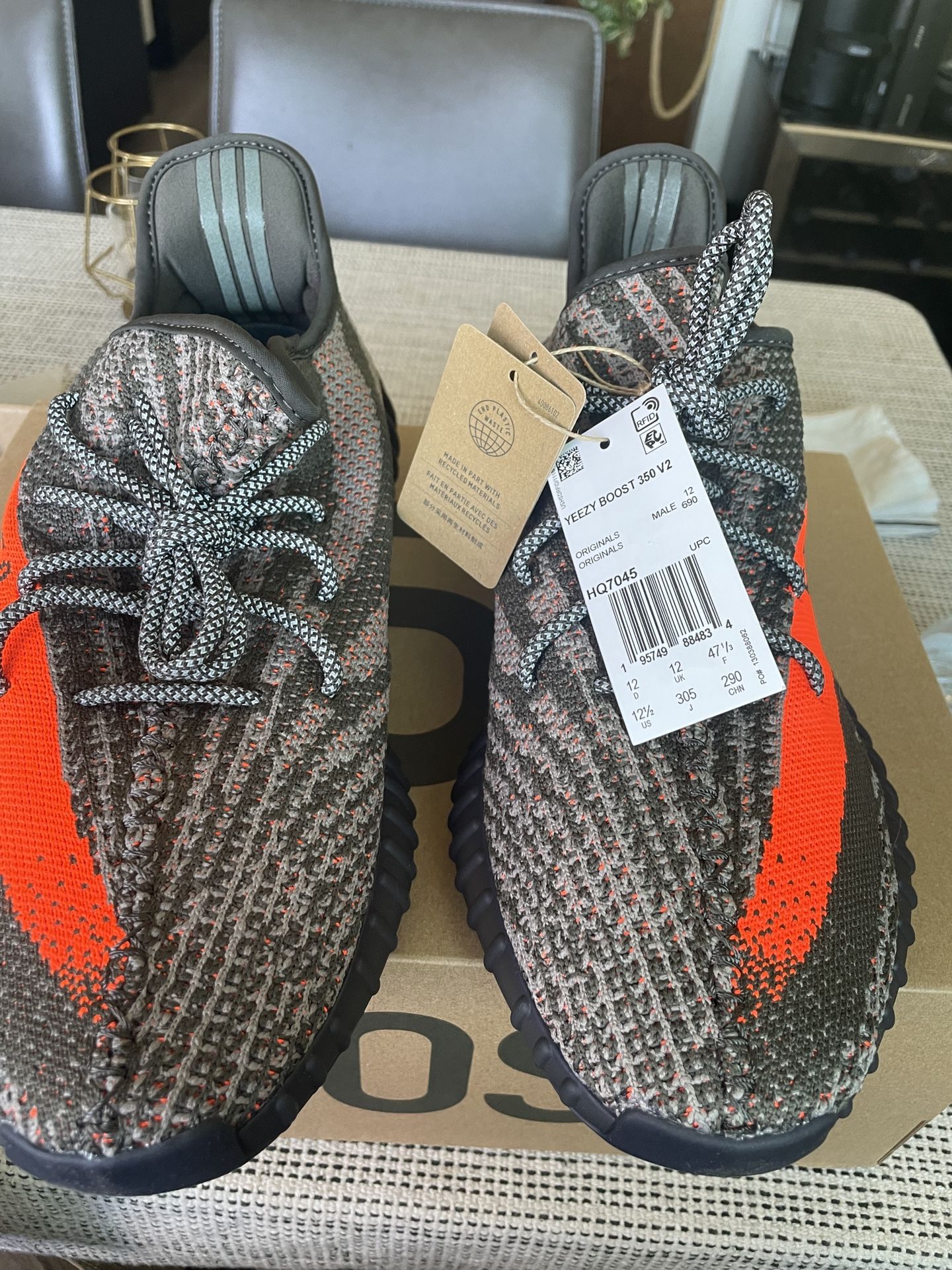 Adidas Yeezy Boost 350 V2 Beluga Gray Mens 12.5 Shoes Sneakers