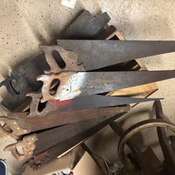 Collection of 7 Vintage Hand Saws