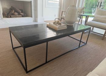 McGee & Co Marble and Iron Coffee Table