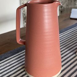 Large Pink Ceramic Jug