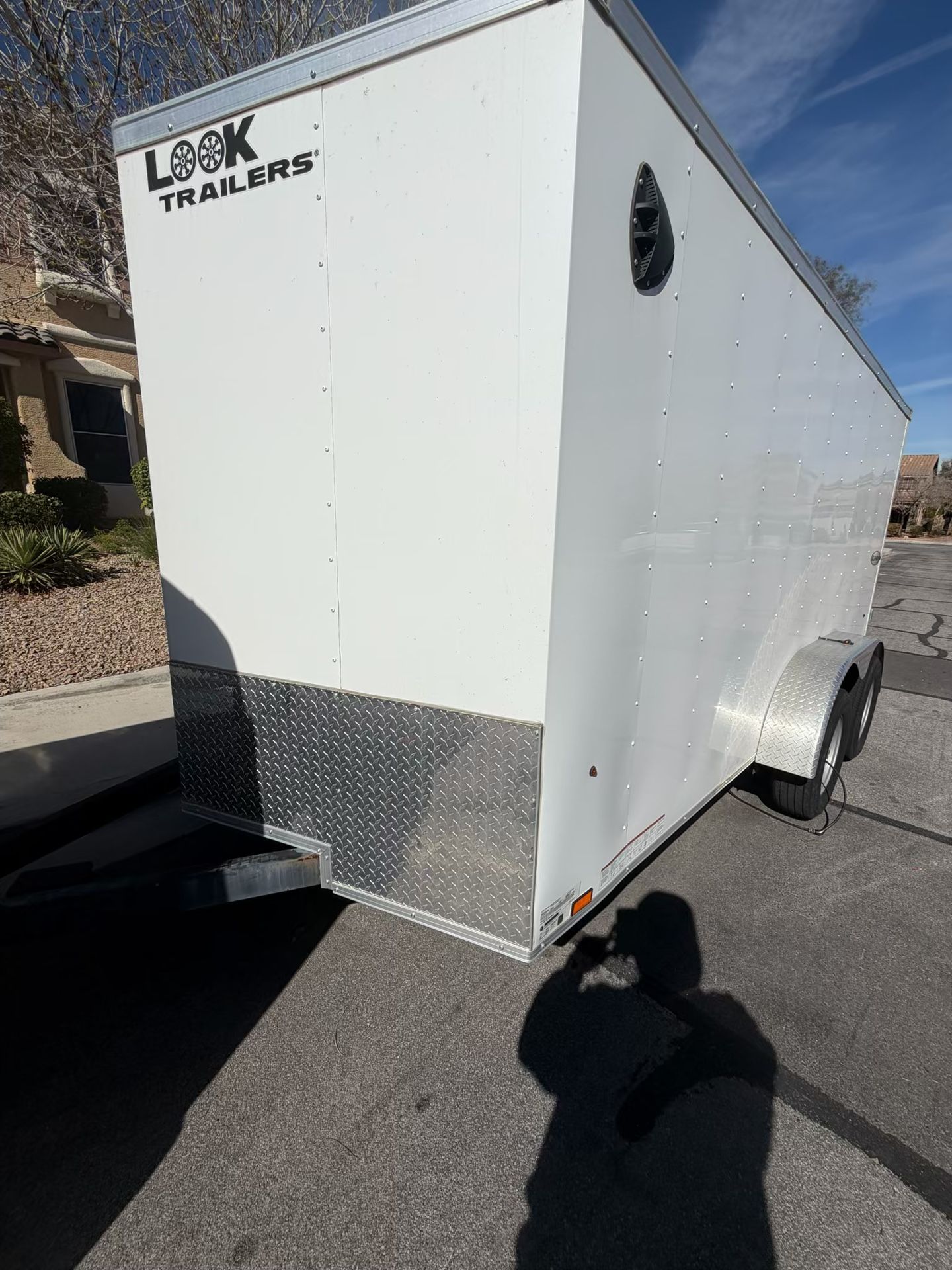 2021 Like New Cargo Enclosed Trailer 7 X 14 Ft + 2FT V Nose + Tongue