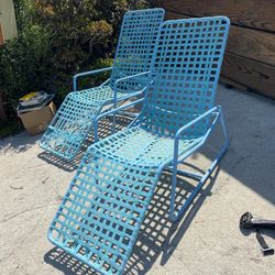 Vintage patio Reclining Chairs 