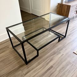 Glass/Metal Coffee Table (Negotiable!)