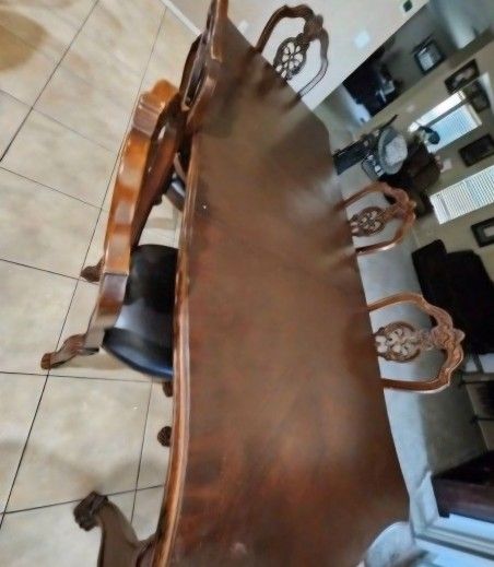 Dining table and 6 chairs
