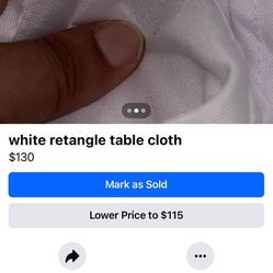 White Rectangle Table Clothes