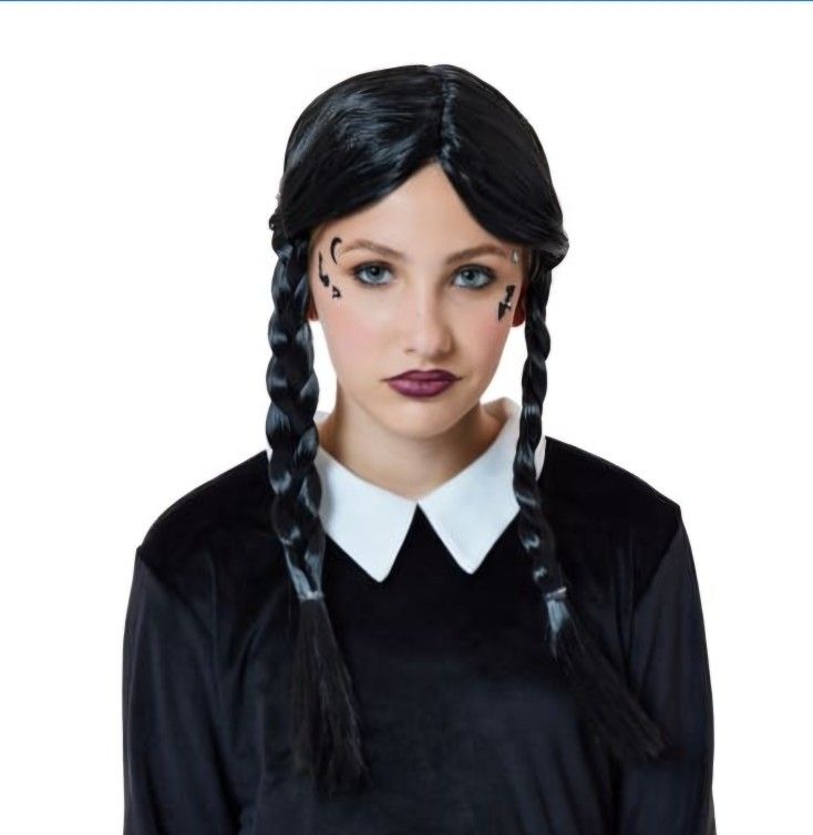 Halloween Costume Wednesday Braided Wig🎃✨️🖤