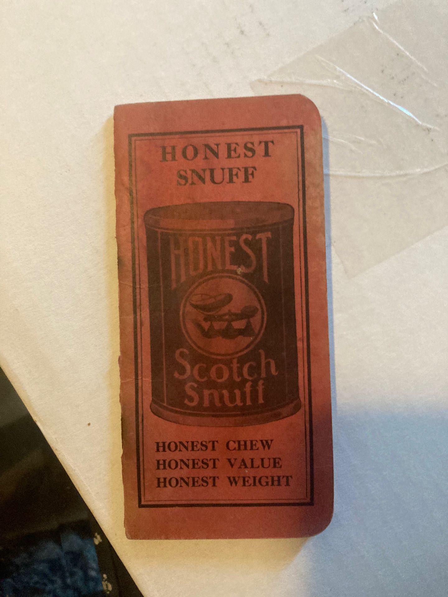 Vintage Honest Snuff Promotional Memo Card