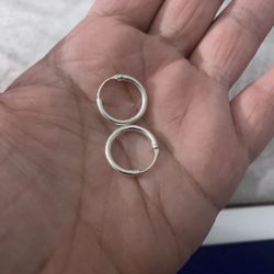 Real Silver Hoop Earrings $17’ $22