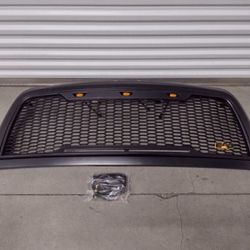 10-12 Dodge Ram 2500/3500 Mesh Grille With Amber  Led Lights Parrilla Con Luces Led