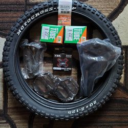 NEW Bicycle Bmx Parts Bundle 20" Black