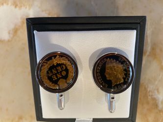 David Donahue Indian Head Penny Cufflinks in Gift Box.