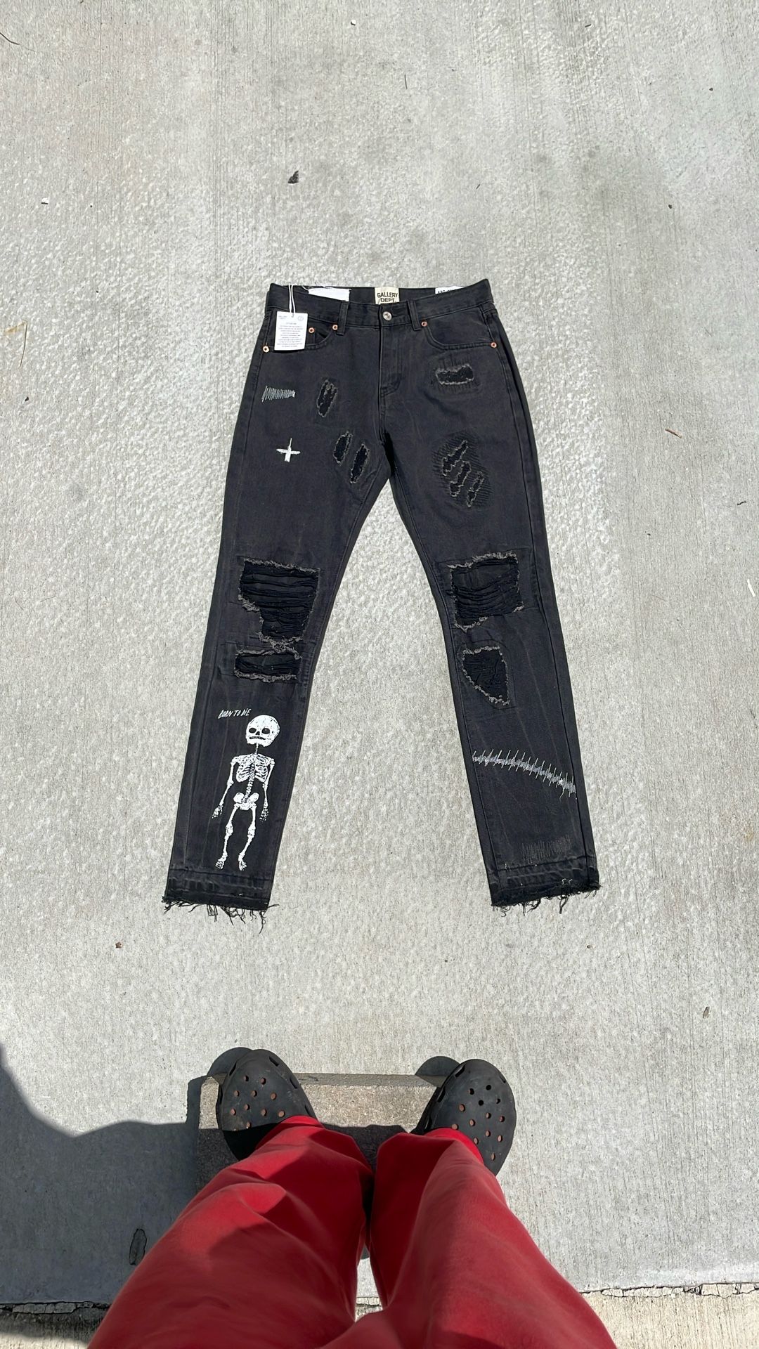 Gallery Dept F*ck Face Denim size medium fits like a 30 never worn Authentic