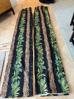 Custom made curtains with valance and rod! 8 matching pillows are included
