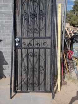 Wroght iron door good condition?