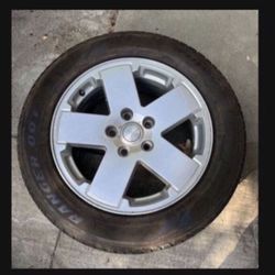 1 — 255/55r18 5x5 5x127 Jeep Grand Cherokee Wrangler Wheel Rim Good 80% Treads Tire!!!!!!!