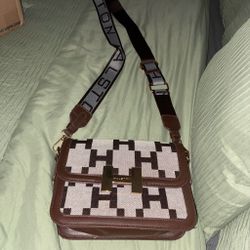 Halston Monogram Crossbody Bag