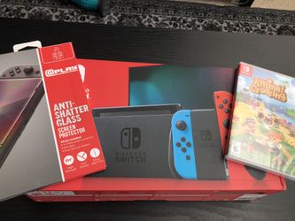 Nintendo switch brand new bundle with animal crossing and screen protector