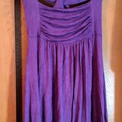 Purple Cotton Knit Dress Size M/L