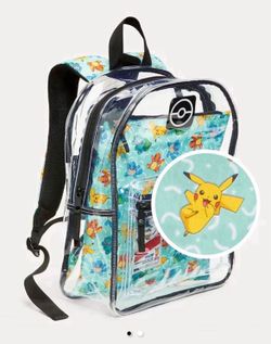 Pokemon Clear Backpack with Removable Sleeve Compartment
