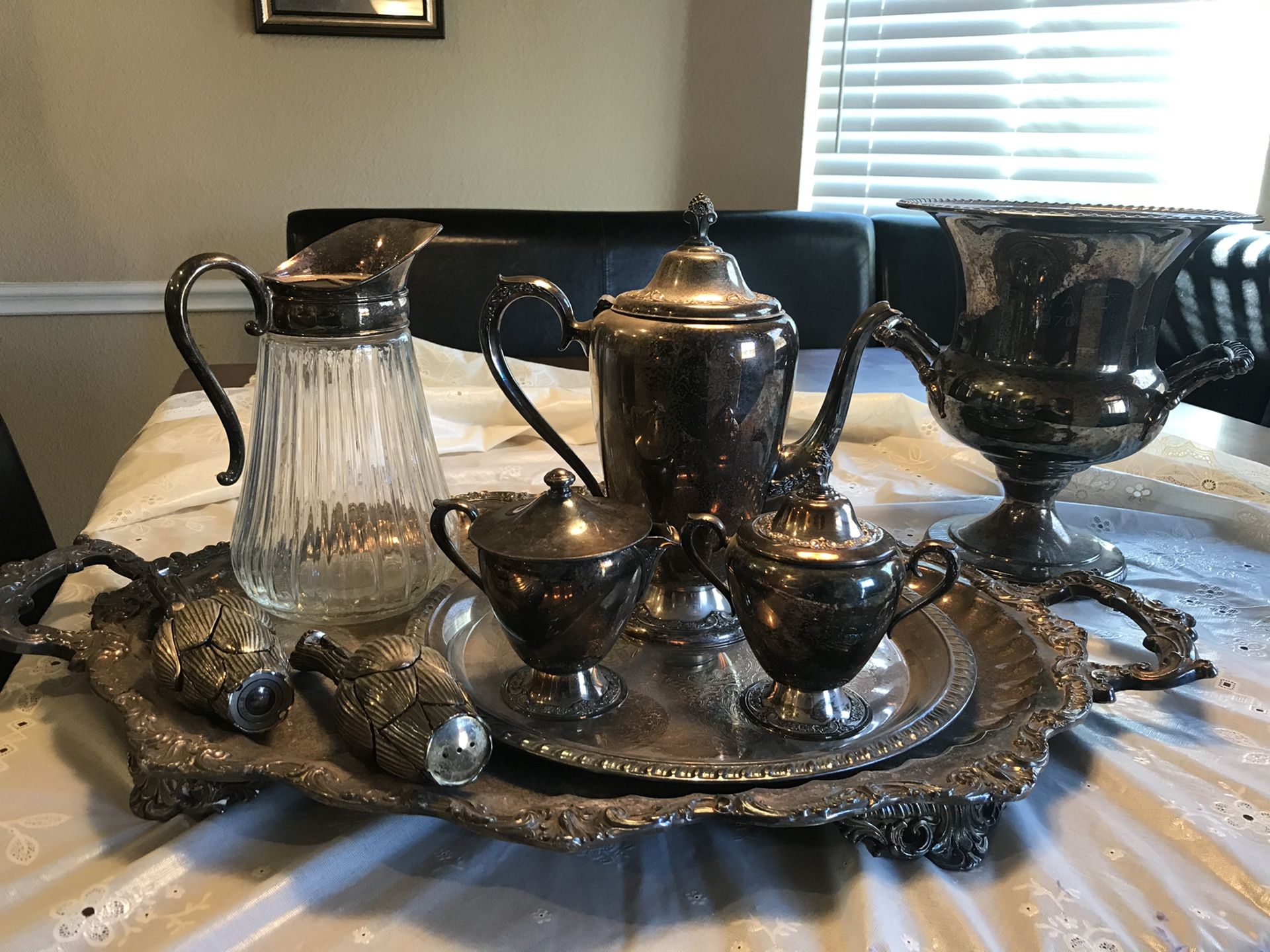 Vintage silver plated collectibles...9 total