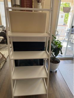 White bookshelf