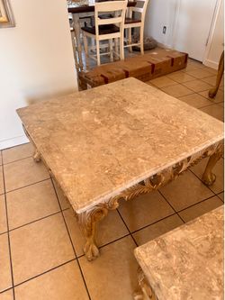 Marble coffee table