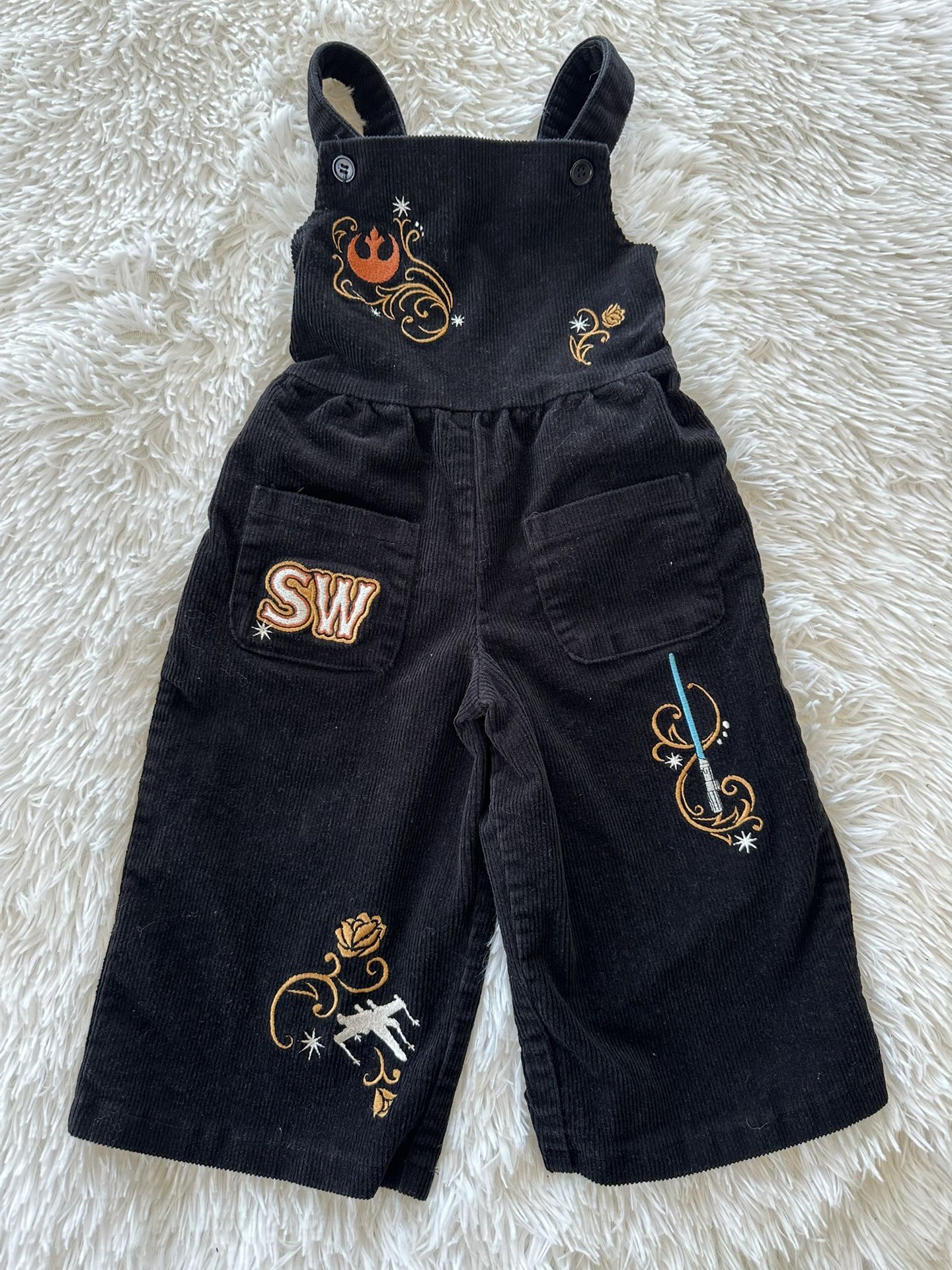 Star Wars Rebel Icons Toddler Corduroy Overalls Size 4T