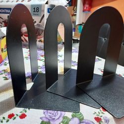 Gloss Black Heavy Duty Non Slip Bookholders/Bookends