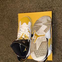 Retro Jordan 6s Yellow/White  Ochre-Black 